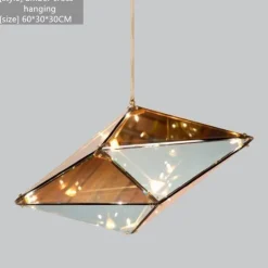 Post-Modern Geometric Chandelier - Stylish Hanging Lamp