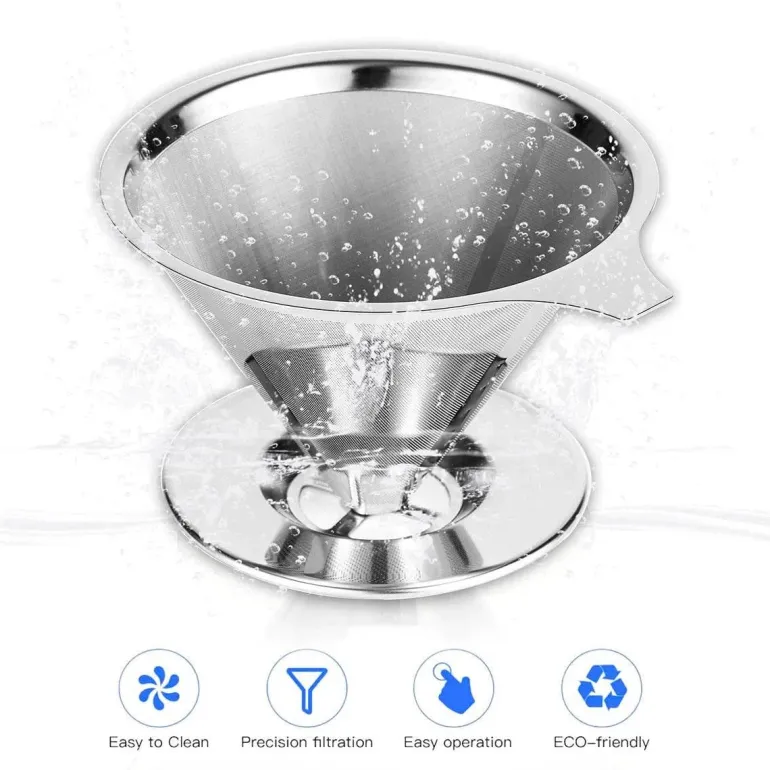 Pour Over Kaffeefilter aus Edelstahl – Premium-Brühgerät für kräftig aromatischen Kaffee