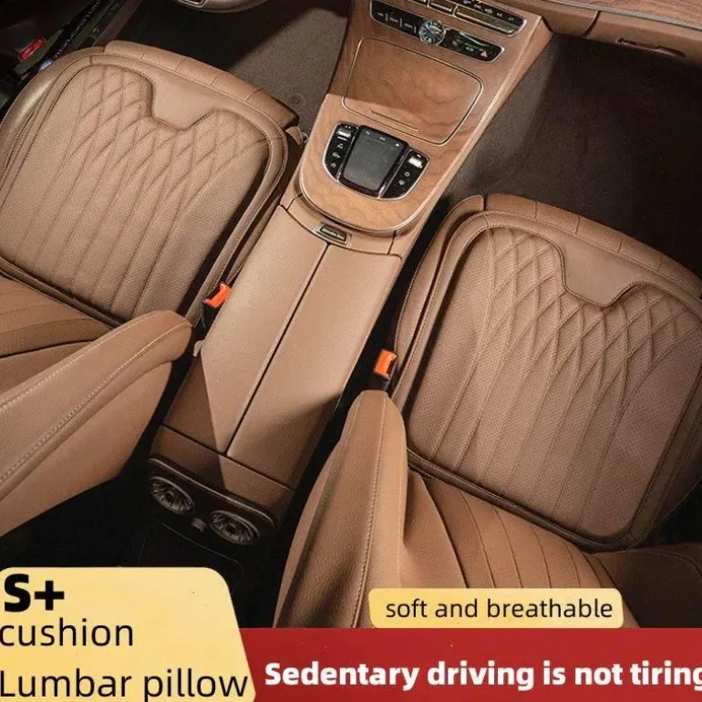 Premium-Autositzkissen aus Leder – atmungsaktive Komfortunterstützung