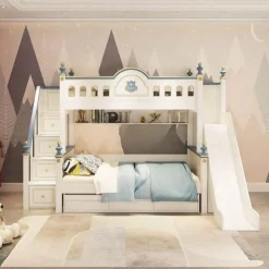 Prinzessinnen-Schloss-Etagenbett – Märchenhafte Kindermöbel