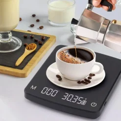 Präzise Kaffee-Timer-Waage mit LCD-Display für die perfekte Espressozubereitung