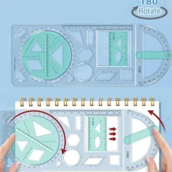 Präzisionslineal – Mehrwinkel-Zeichenwerkzeug für Mathematik und Kunst