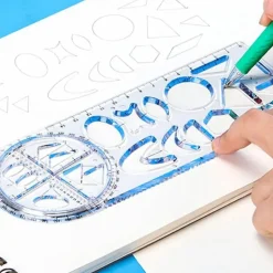 Präzisionslineal – Mehrwinkel-Zeichenwerkzeug für Mathematik und Kunst