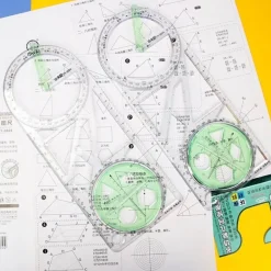 Präzisionslineal – Mehrwinkel-Zeichenwerkzeug für Mathematik und Kunst