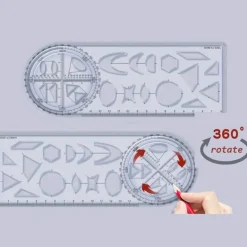 Präzisionslineal – Mehrwinkel-Zeichenwerkzeug für Mathematik und Kunst