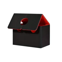 PU Leather Card Deck Box with Dice Tray – Holds 200+ Sleeved Cards