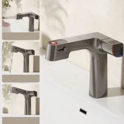Pull-Out Kitchen Faucet - Elegant Digital Design for Clean Water