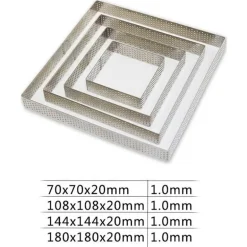 Quadratische und rechteckige Kuchenformen aus Edelstahl zum Selbstbacken und Dekorieren