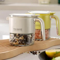 Quadratischer Gewürzspender aus Glas - Gewürzbehälter für die Küche