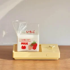 Quadratischer Milchbecher aus Glas, 250 ml, mikrowellengeeignet, Geschirr für die Küche im japanischen Stil