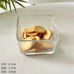 Quadratisches Glasschüssel-Set – multifunktional für Desserts, Salate, Eis und Joghurt