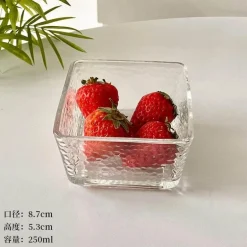 Quadratisches Glasschüssel-Set – multifunktional für Desserts, Salate, Eis und Joghurt