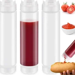 Quetschflasche mit Doppelkopf - Ketchup- und Dressing-Spender