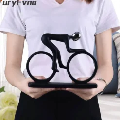 Radfahrer-Skulptur – Abstrakte Kunst, Heimdekoration für Sportler