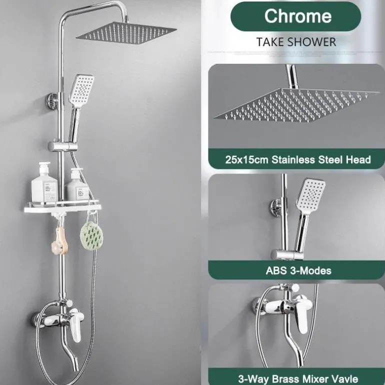 Rainfall Shower Set - Stylish Bathroom Fixture