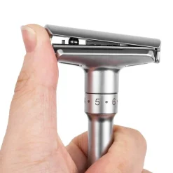 Rasierhobel aus Titan – Rasierklinge für Herren