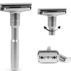 Rasierhobel aus Titan – Rasierklinge für Herren