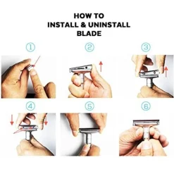 Rasierhobel aus Titan – Rasierklinge für Herren