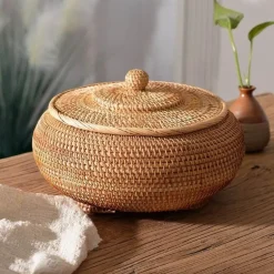 Rattan Aufbewahrungsbox - Handgewebter Küchenorganizer Home Decor
