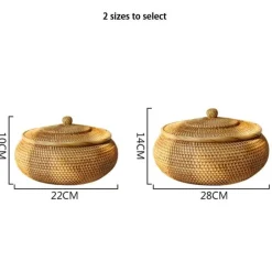 Rattan Aufbewahrungsbox - Handgewebter Küchenorganizer Home Decor