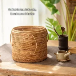Rattan Tee Aufbewahrungsbox - Grüner Tee Organizer Dose