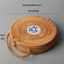 Rattan Tee Aufbewahrungsbox - Grüner Tee Organizer Dose