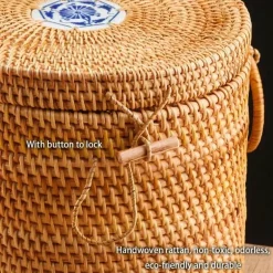 Rattan Tee Aufbewahrungsbox - Grüner Tee Organizer Dose