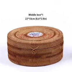 Rattan Tee Aufbewahrungsbox - Grüner Tee Organizer Dose
