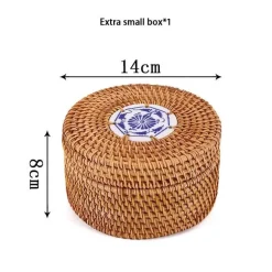 Rattan Tee Aufbewahrungsbox - Grüner Tee Organizer Dose