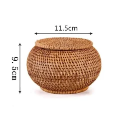 Rattan-Aufbewahrungsbox – Küchen-Organizer, Snackbehälter