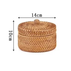 Rattan-Aufbewahrungsbox – Küchen-Organizer, Snackbehälter