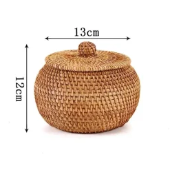 Rattan-Aufbewahrungsbox – Küchen-Organizer, Snackbehälter