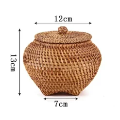 Rattan-Aufbewahrungsbox – Küchen-Organizer, Snackbehälter