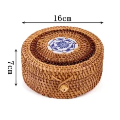 Rattan-Aufbewahrungsbox – Küchen-Organizer, Snackbehälter