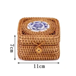 Rattan-Aufbewahrungsbox – Küchen-Organizer, Snackbehälter