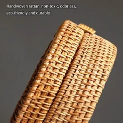 Rattan-Aufbewahrungsbox – Snack-Organizer für die Küche mit Deckel