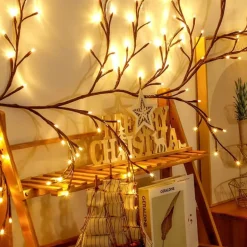 Rattan-Lichterketten – Dekorative Zweig-Lichterkette