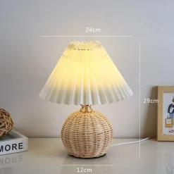 Rattan-Tischlampe – Stilvolles Beleuchtungsdekor für Zuhause