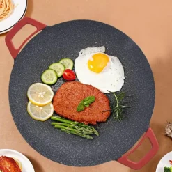 Rauchfreier Elektrogrill mit Antihaftplatte