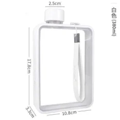 Rechteckige, flache, transparente, auslaufsichere Thermoskanne