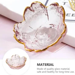 Regenbogen-Glasschale mit Goldrand - Blaue Schnecke, Seestern, Jakobsmuschelteller