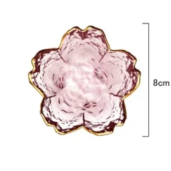 Regenbogen-Glasschale mit Goldrand - Blaue Schnecke, Seestern, Jakobsmuschelteller