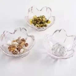 Regenbogen-Glasschale mit Goldrand - Blaue Schnecke, Seestern, Jakobsmuschelteller