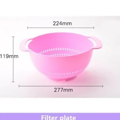 Regenbogen-Rührschüssel-Set, stapelbar, multifunktional, Küchenschüsseln