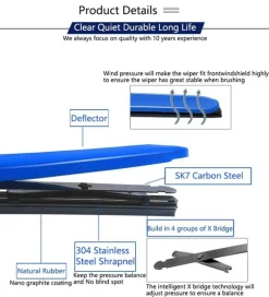 Regenbogen-Scheibenwischerblatt - Buntes Autozubehör