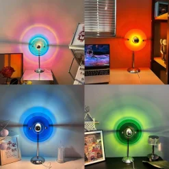 Regenbogen-Sonnenuntergang-Tischlampe – Stimmungsvolle Beleuchtung