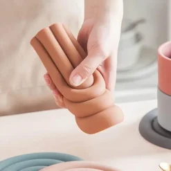 Regenbogen-Untersetzer-Set aus Silikon – hitzebeständige Tischsets für die Küche