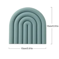 Regenbogen-Untersetzer-Set aus Silikon – hitzebeständige Tischsets für die Küche