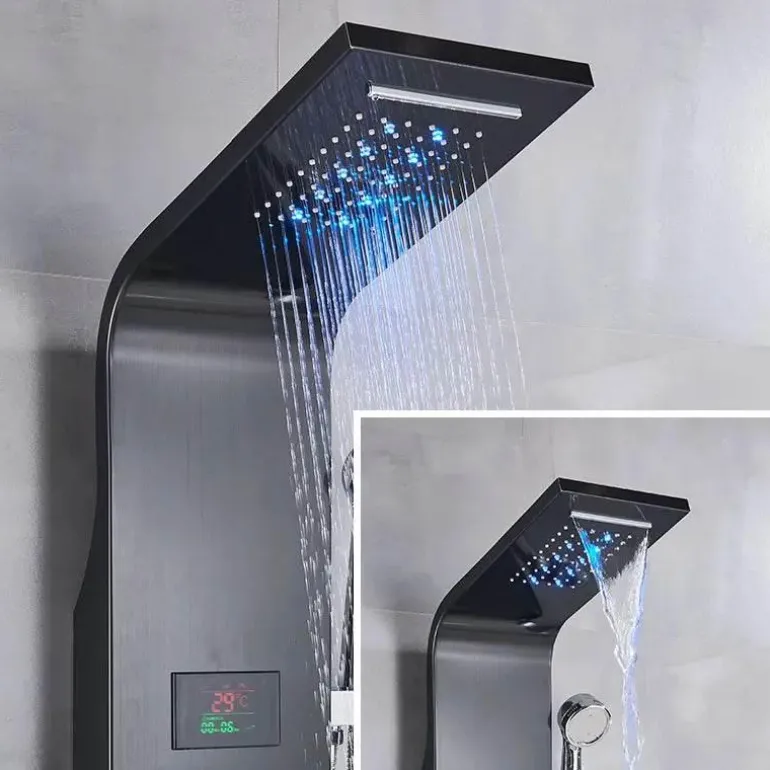 Regenduschsystem - Nordic Digital Panel Wasserfall-Duschset