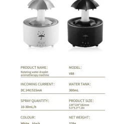 Regenschirm-Wassertropfen-Luftbefeuchter